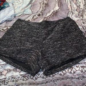 Black and white shorts